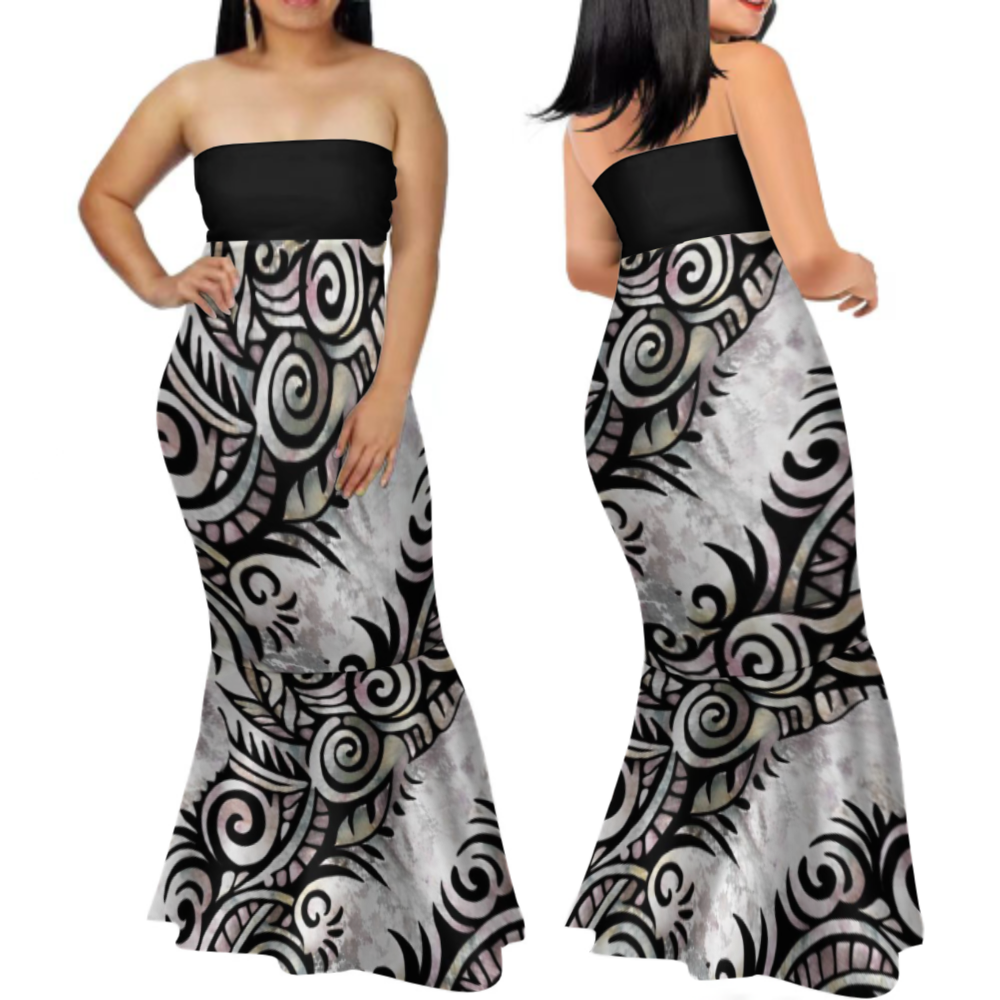 Robe longue bustier femme tribal