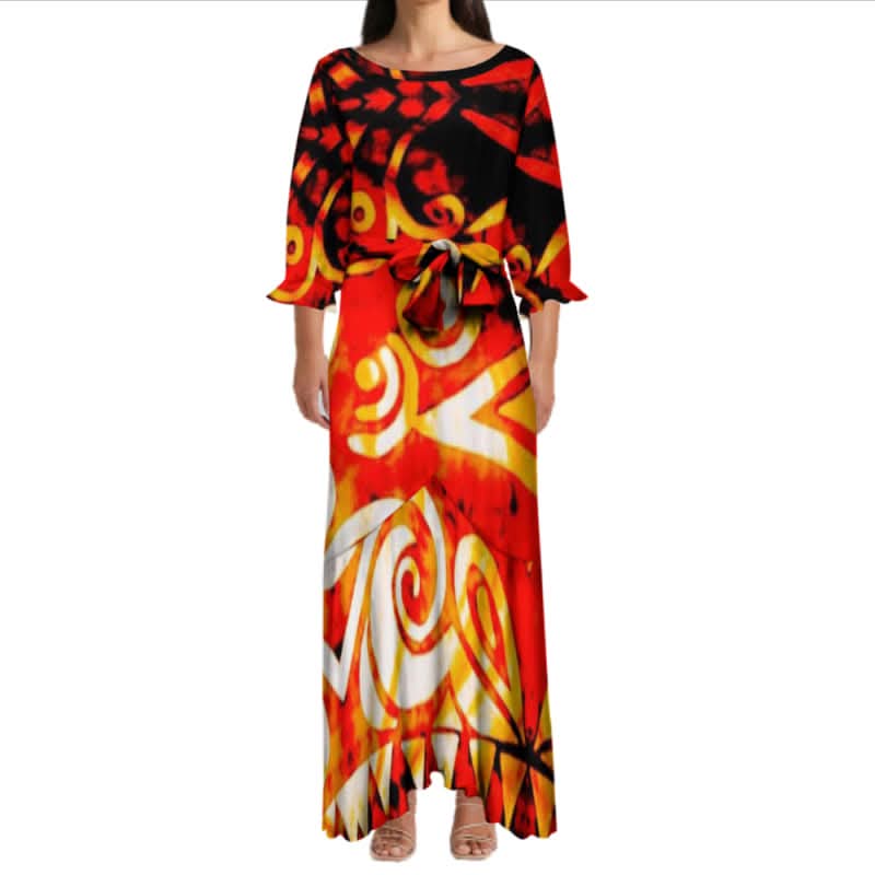 Robe longue motif tribal
