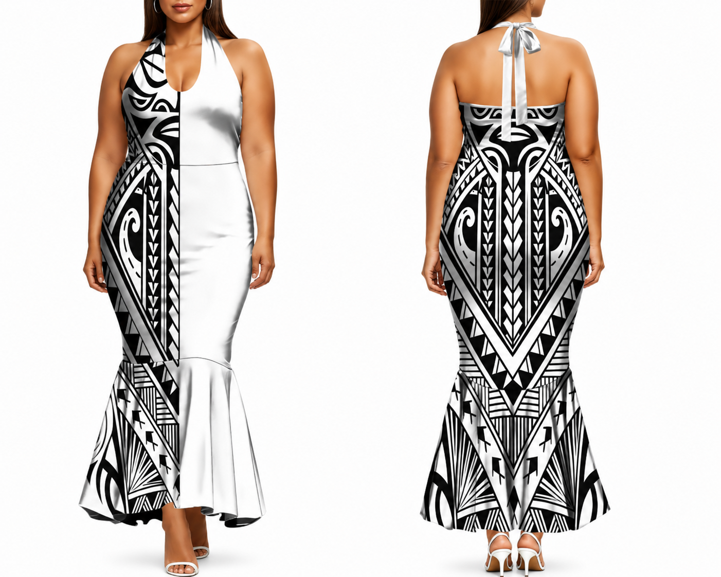 Robe longue femme tribal polynésien