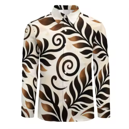 Chemise homme manches longues tribal.