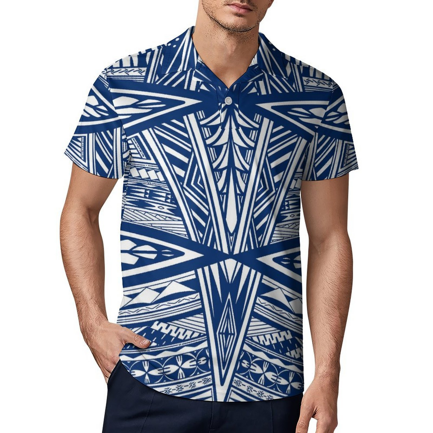 Polo homme tribal