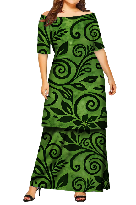 Ensemble femme art polynésien.