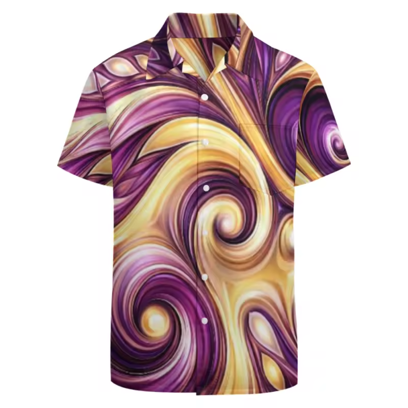 Chemise homme motif polynésien.