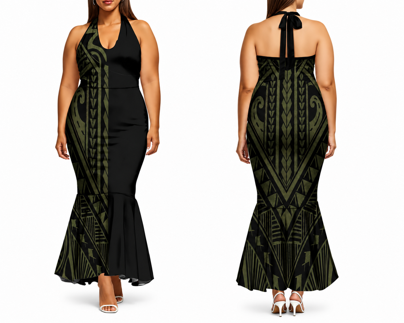 Robe longue femme tribal polynésien