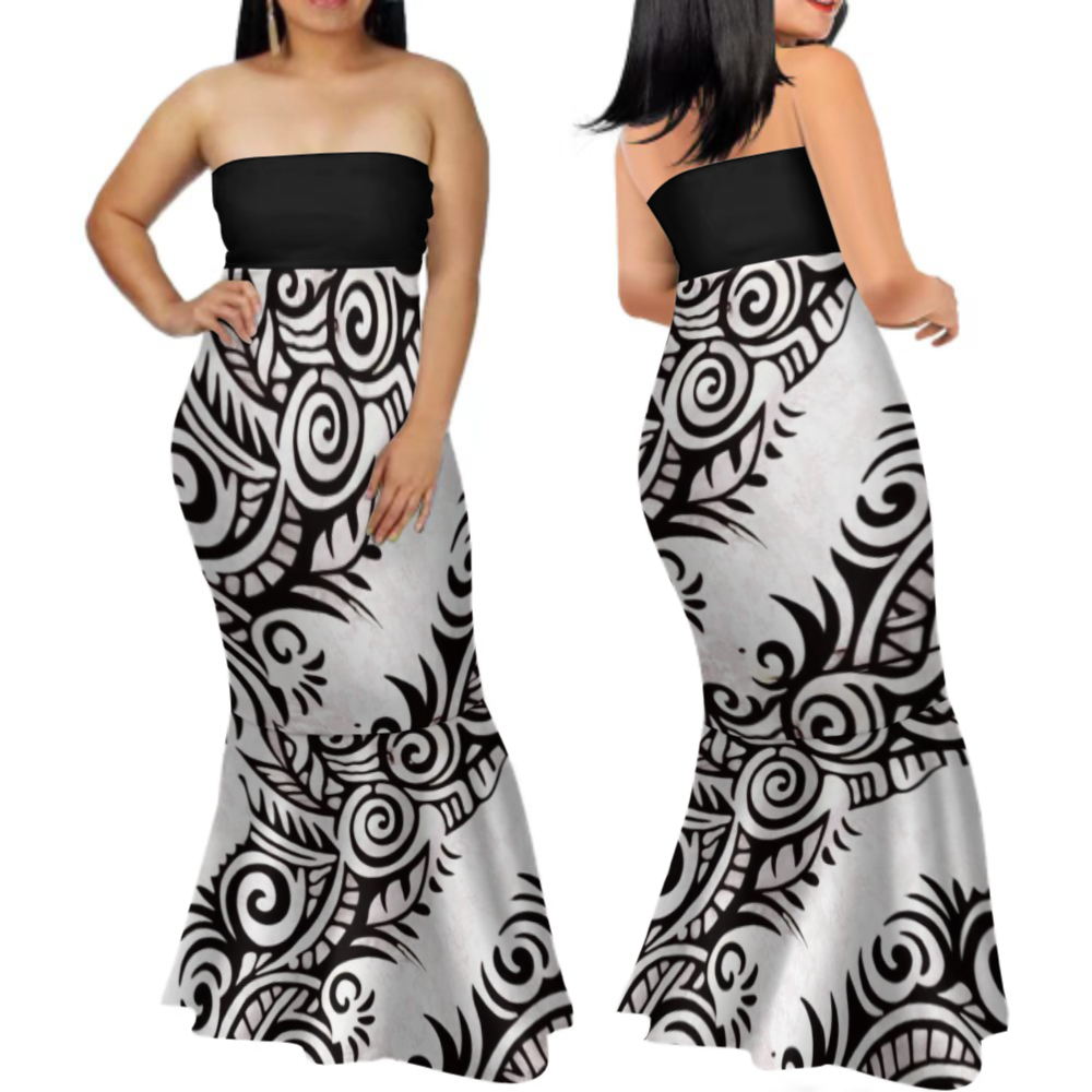 Robe longue bustier femme tribal