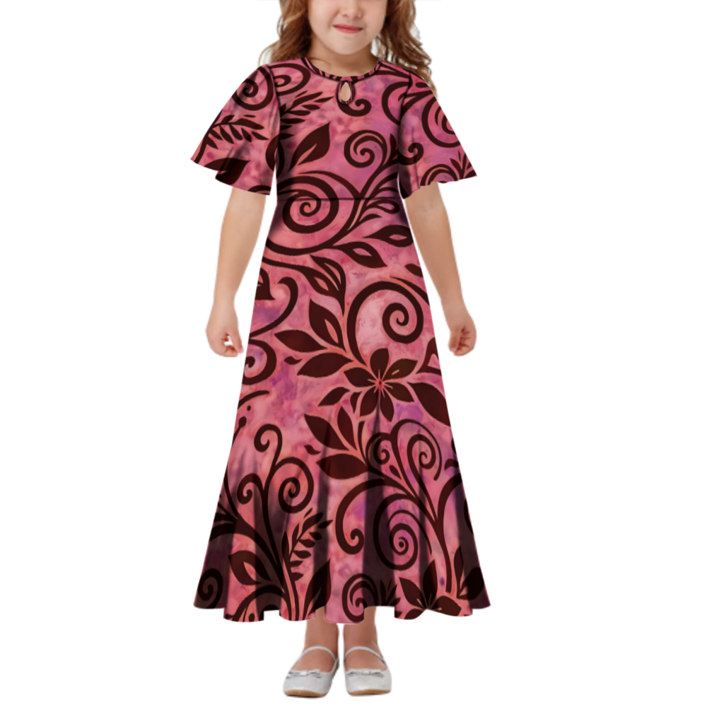 Robe longue fille tribal