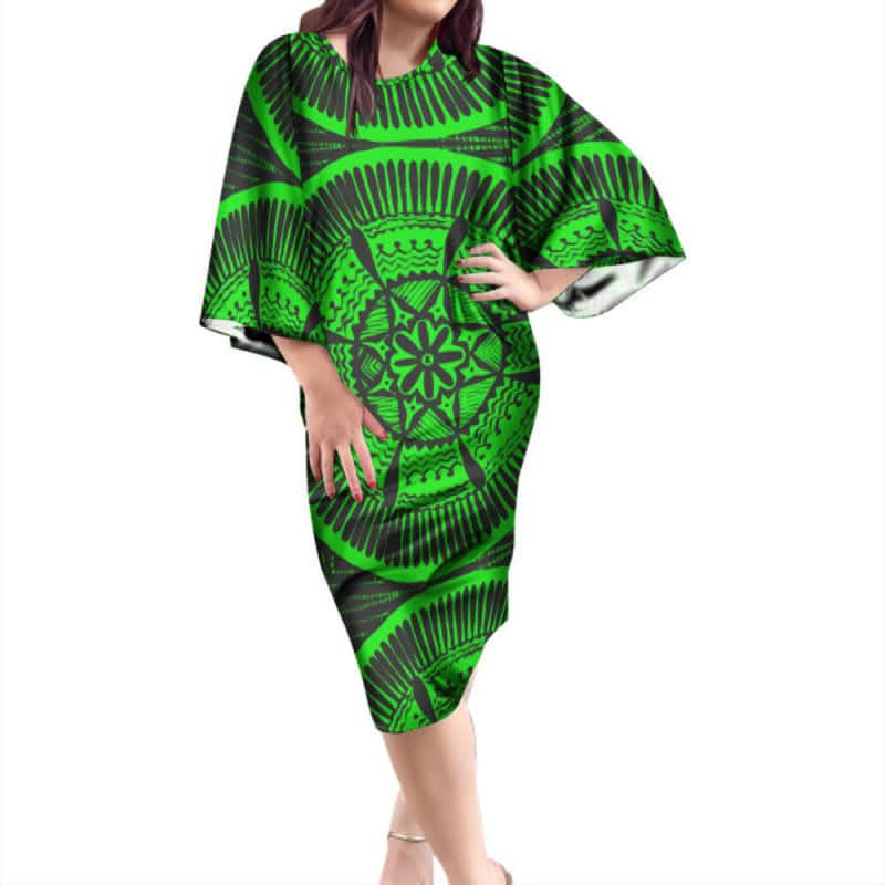 Robe courte motif tapa futunien
