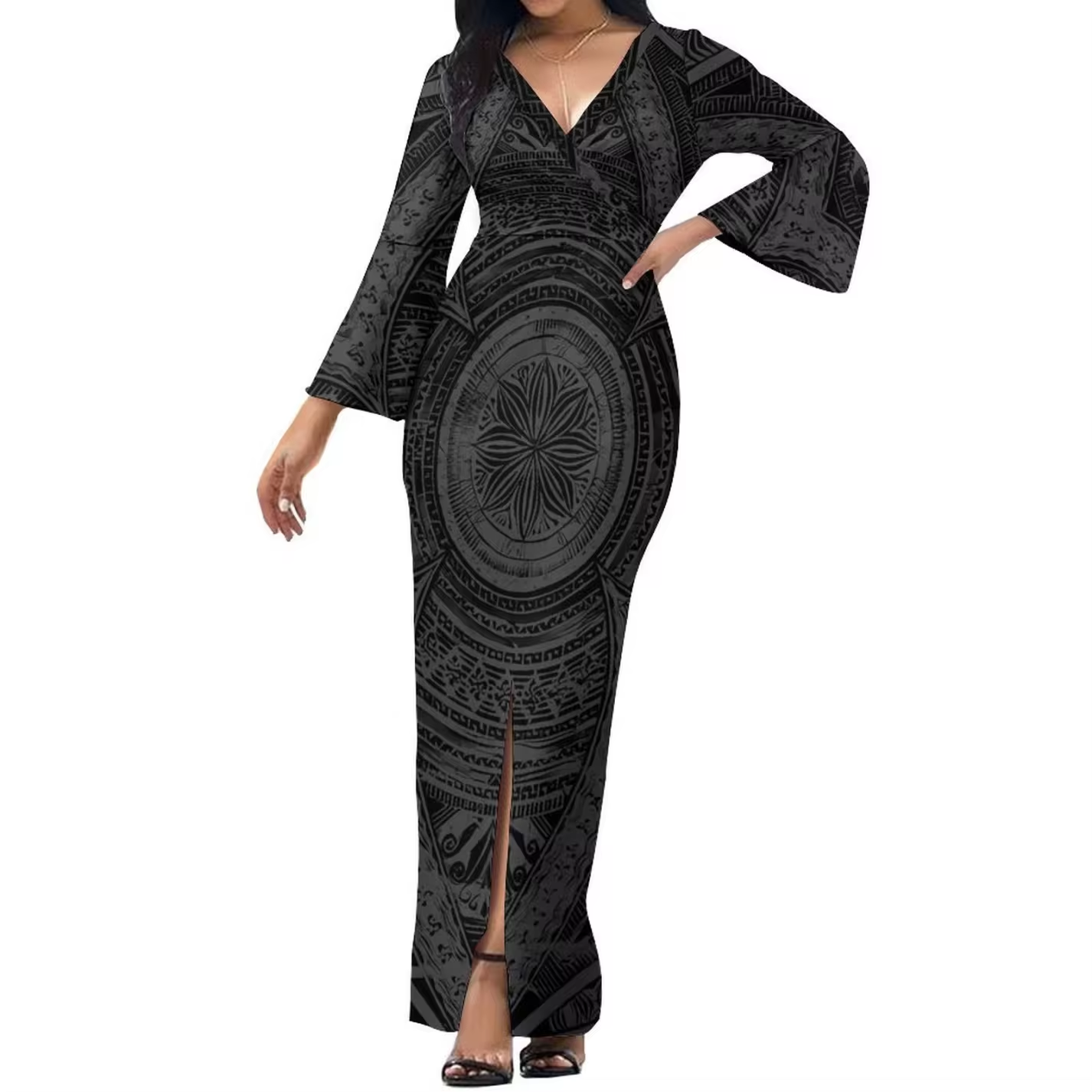 Robe longue tapa futunien