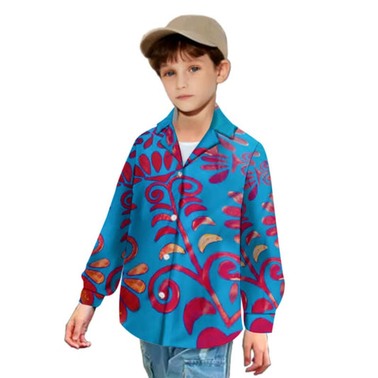 Chemise enfant manches longues art polynésien(5)