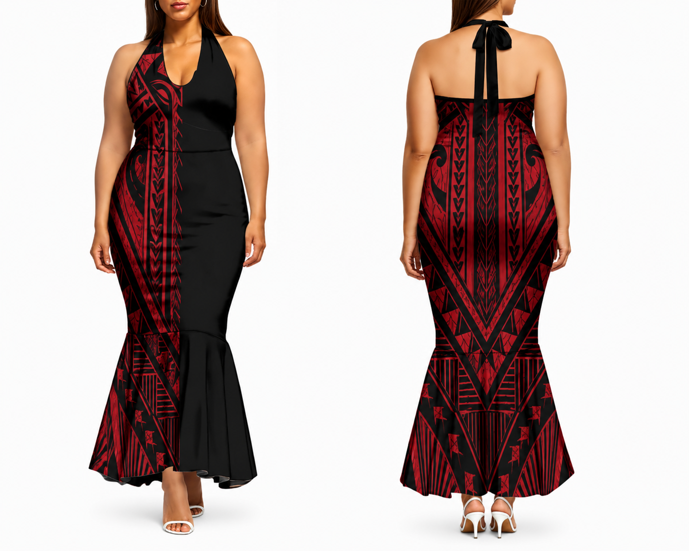 Robe longue femme tribal polynésien