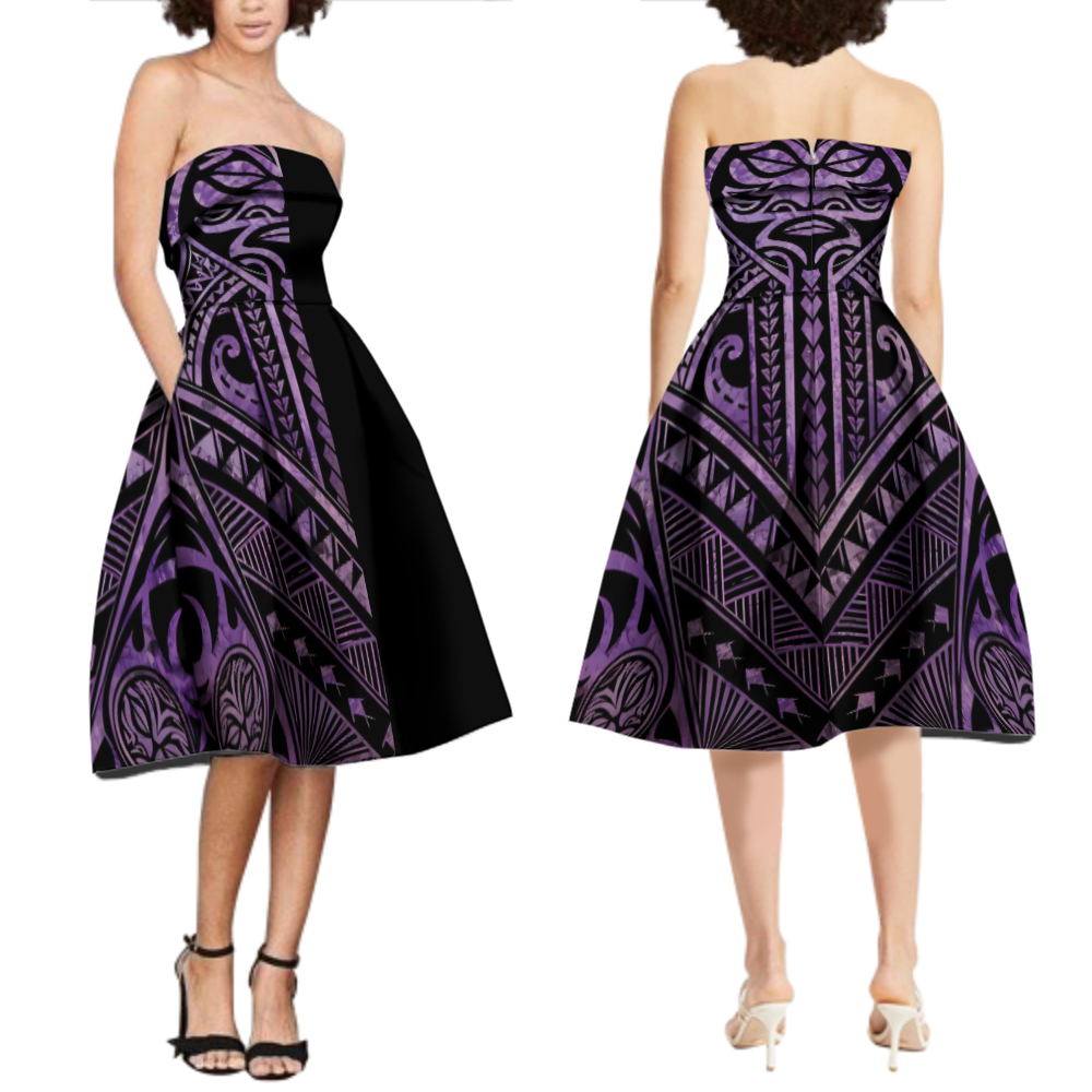 Robe bustier tribal.