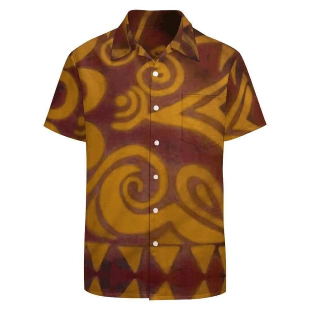 Chemise manches courtes art polynésien(4)
