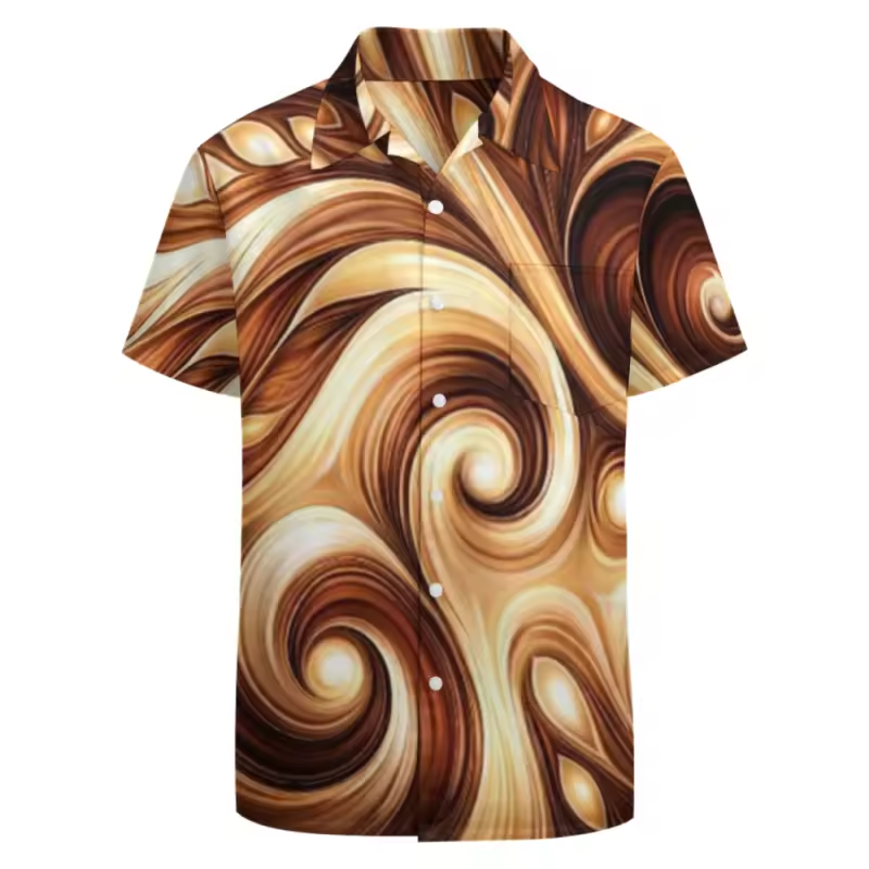 Chemise homme motif polynésien.