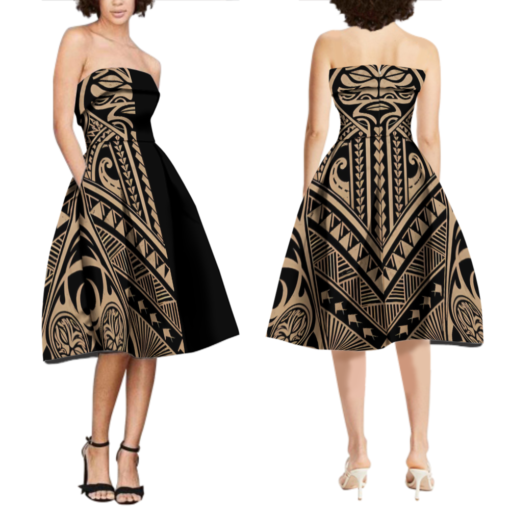 Robe bustier tribal.