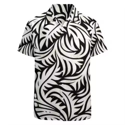 Chemise homme feuillages polynésien.