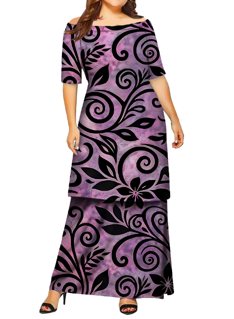 Ensemble femme art polynésien.