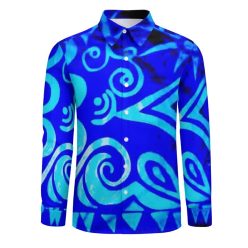Chemise manches longues art polynésien(4)