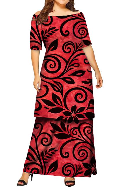Ensemble femme art polynésien.