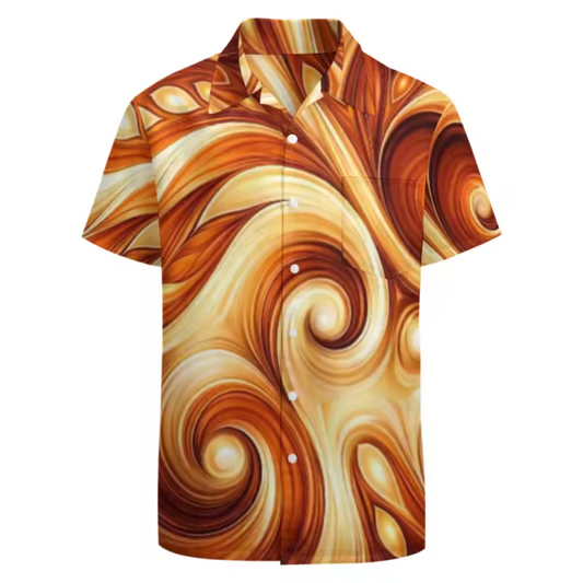 Chemise homme motif polynésien.