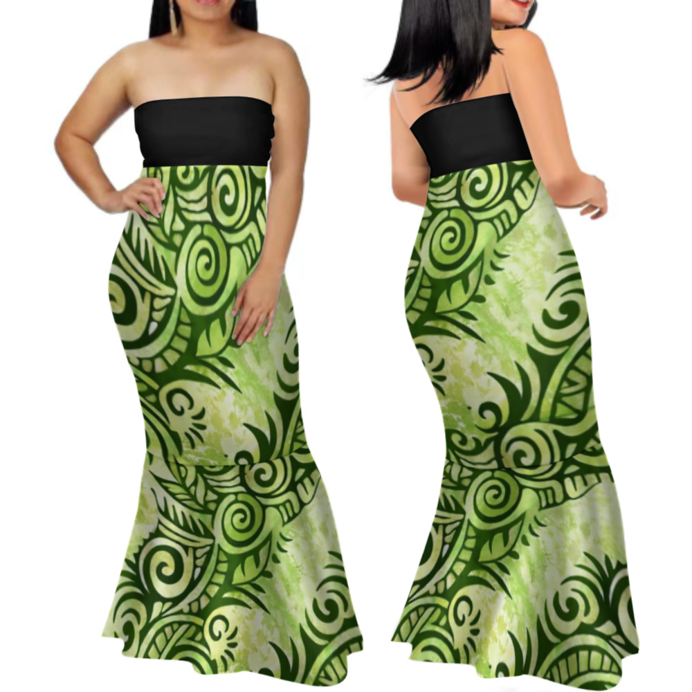 Robe longue bustier femme tribal