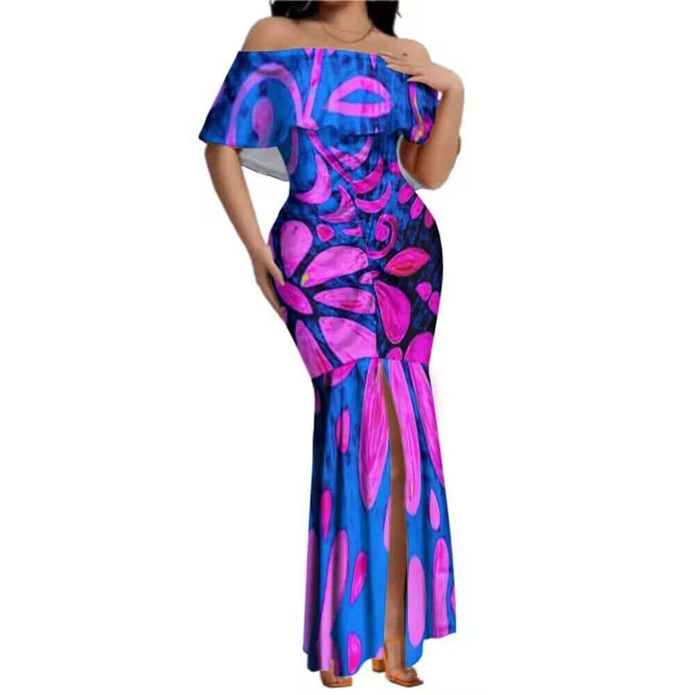 Robe de soirée longue tribal