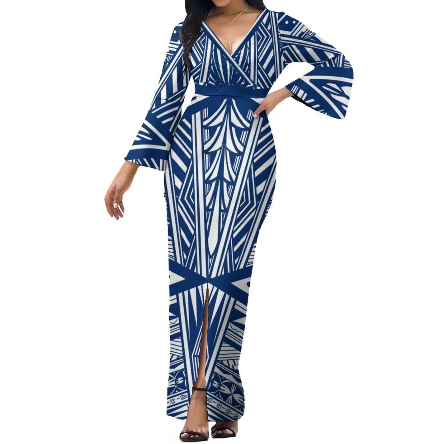 Robe longue motif tribal