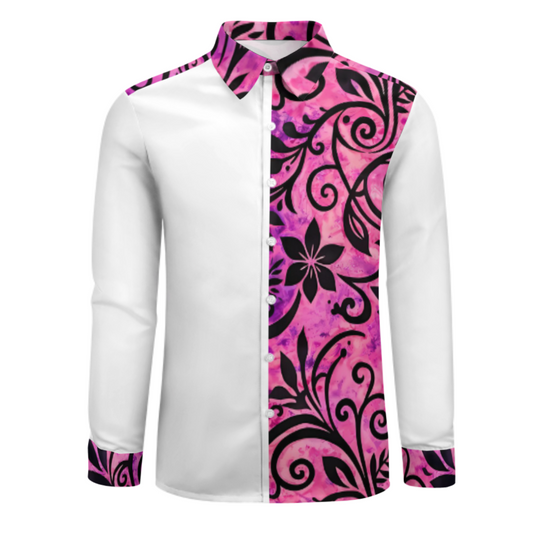 Chemise manches longues art polynésien.