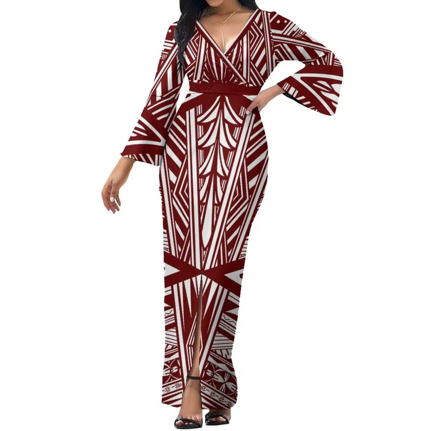 Robe longue motif tribal