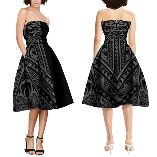 Robe bustier tribal.