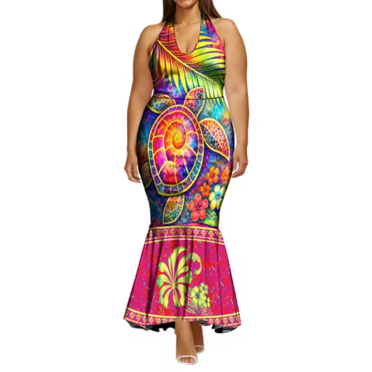 Robe tropical dos nu.