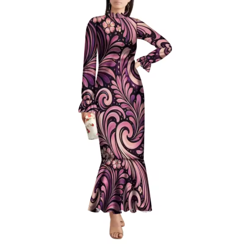 Robe longue polynésienne.