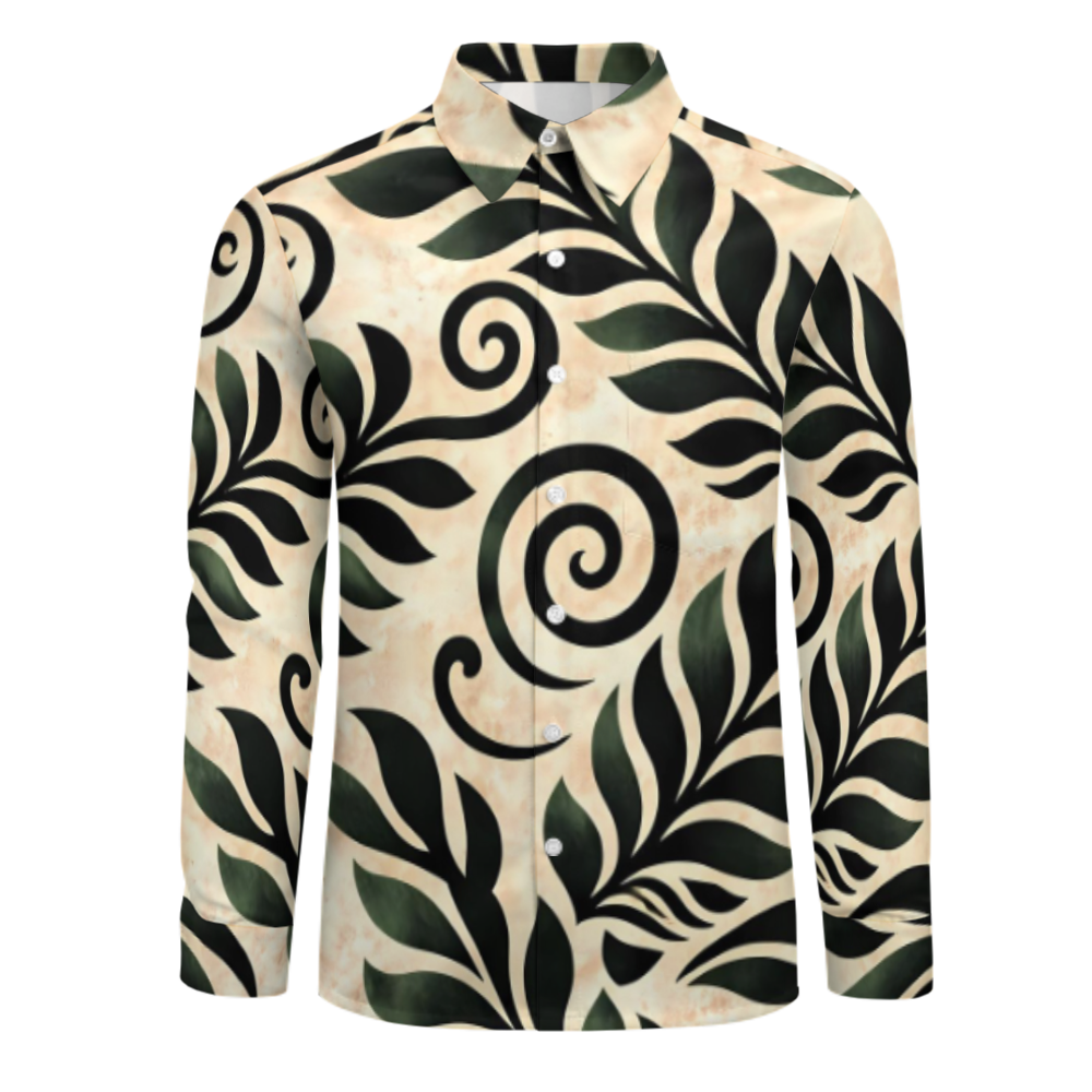Chemise homme manches longues tribal.