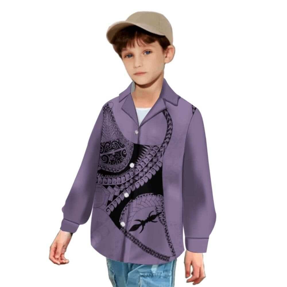 Chemise enfant manches longues art polynésien(6)