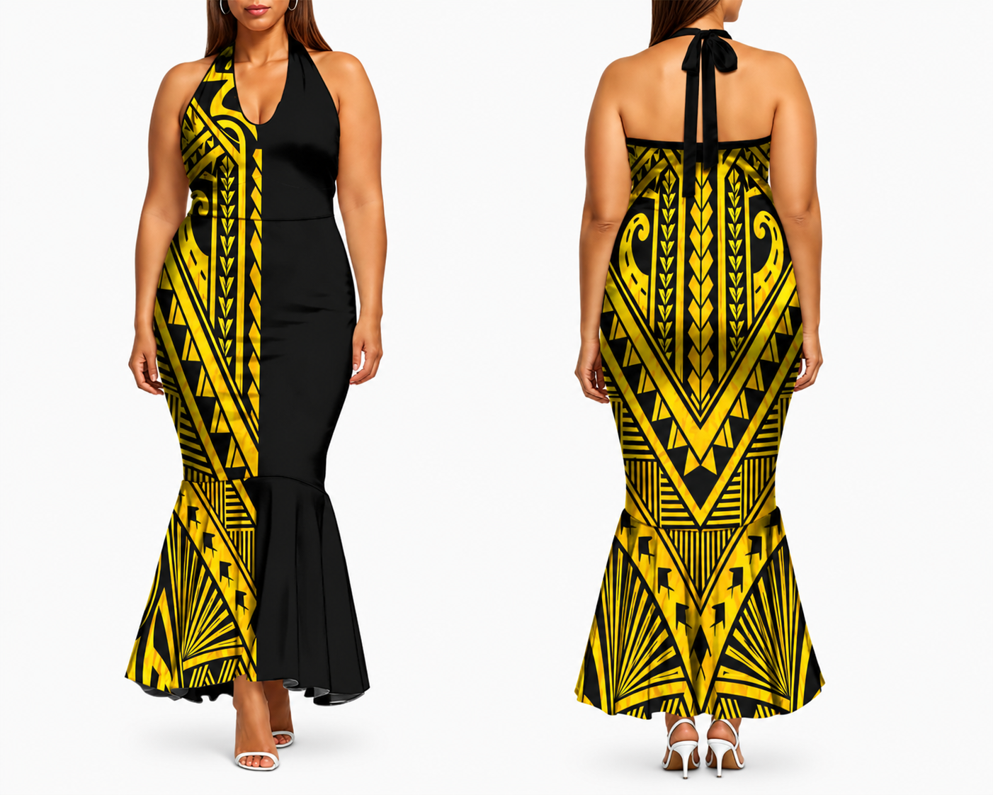 Robe longue femme tribal polynésien