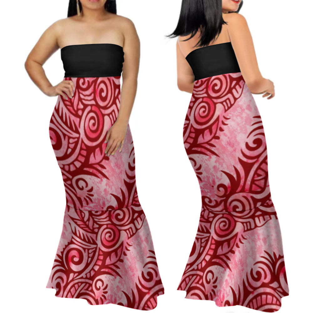 Robe longue bustier femme tribal