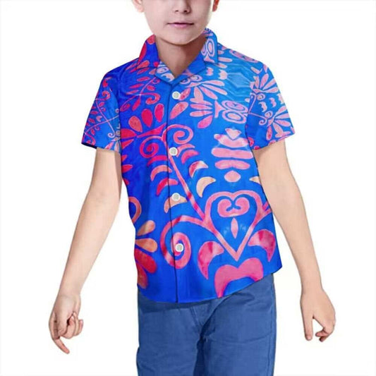Chemise enfant manches courtes art polynésien(5)