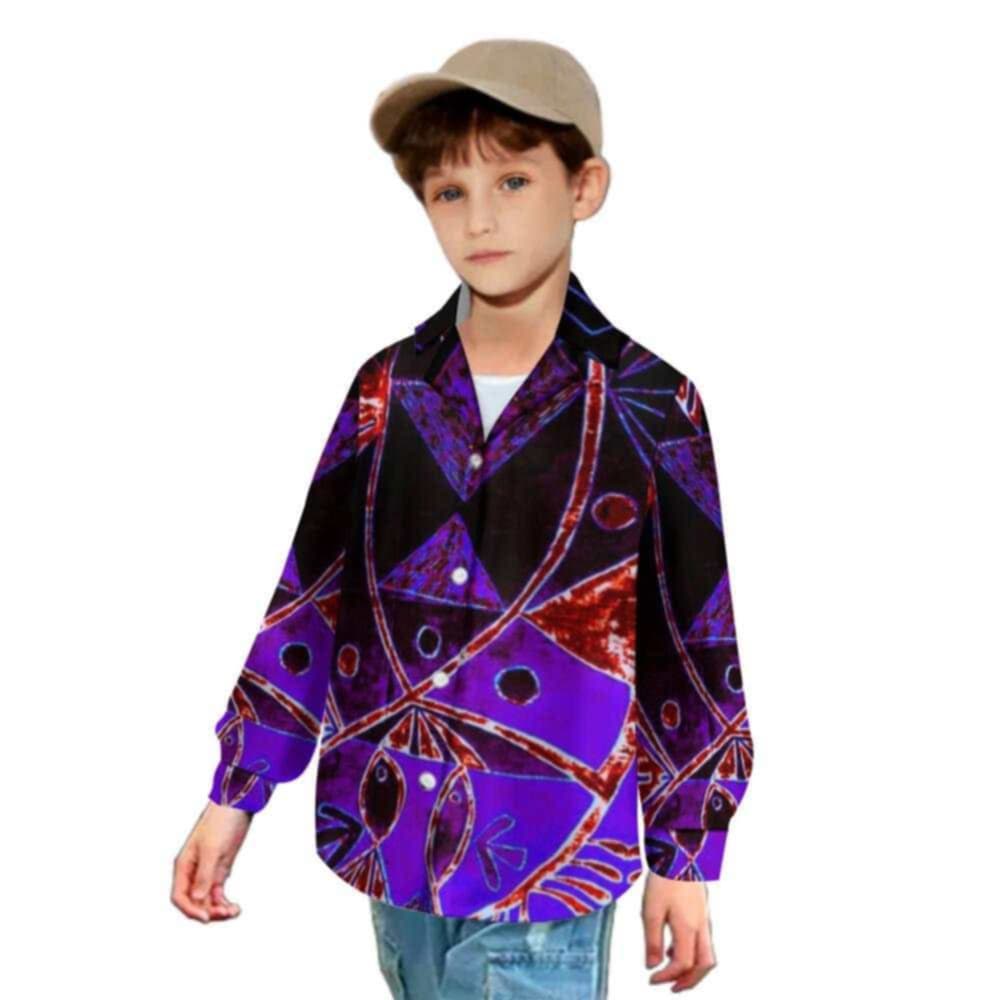 Chemise enfant manches longues art polynésien(7)