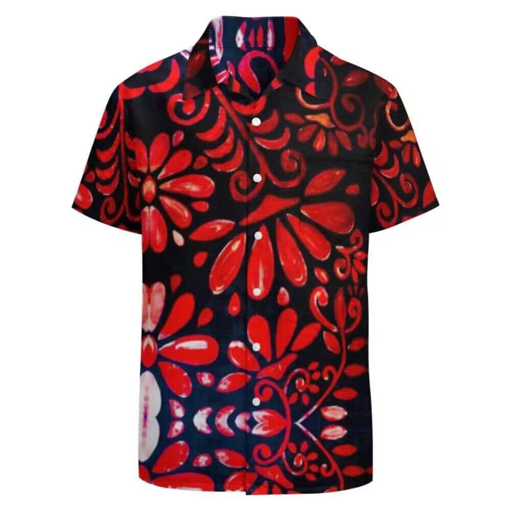 Chemise manches courtes homme art polynésien(5)