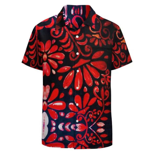 Chemise manches courtes homme art polynésien(5)