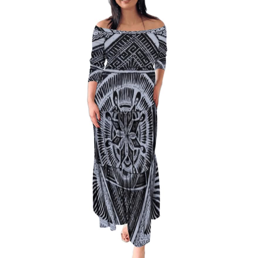 Robe longue tapa futunien
