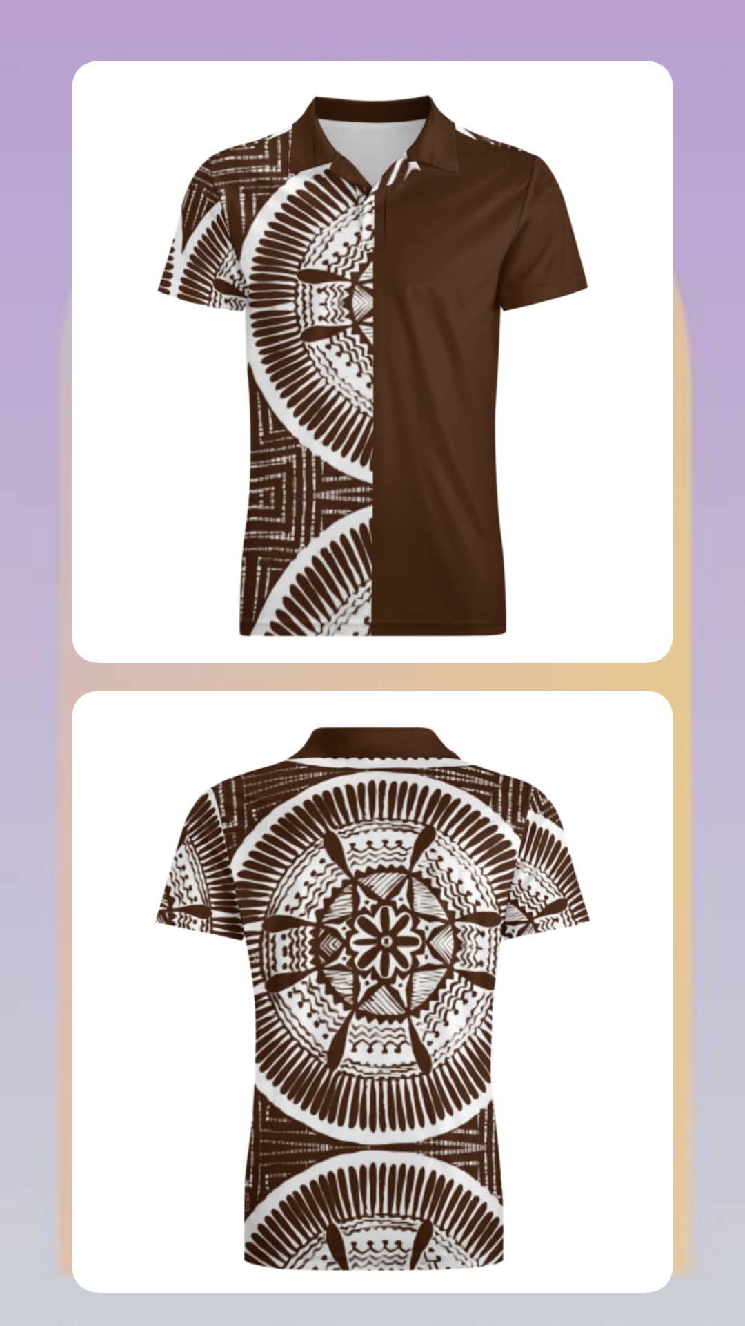 Polo homme tribal
