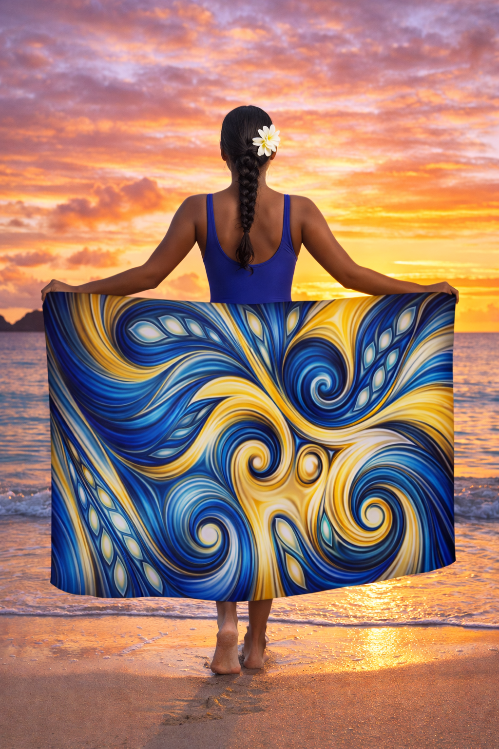 Pareo mixte art polynésien.