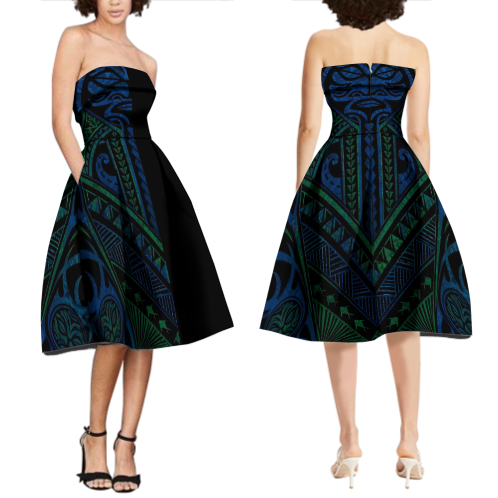 Robe bustier tribal.