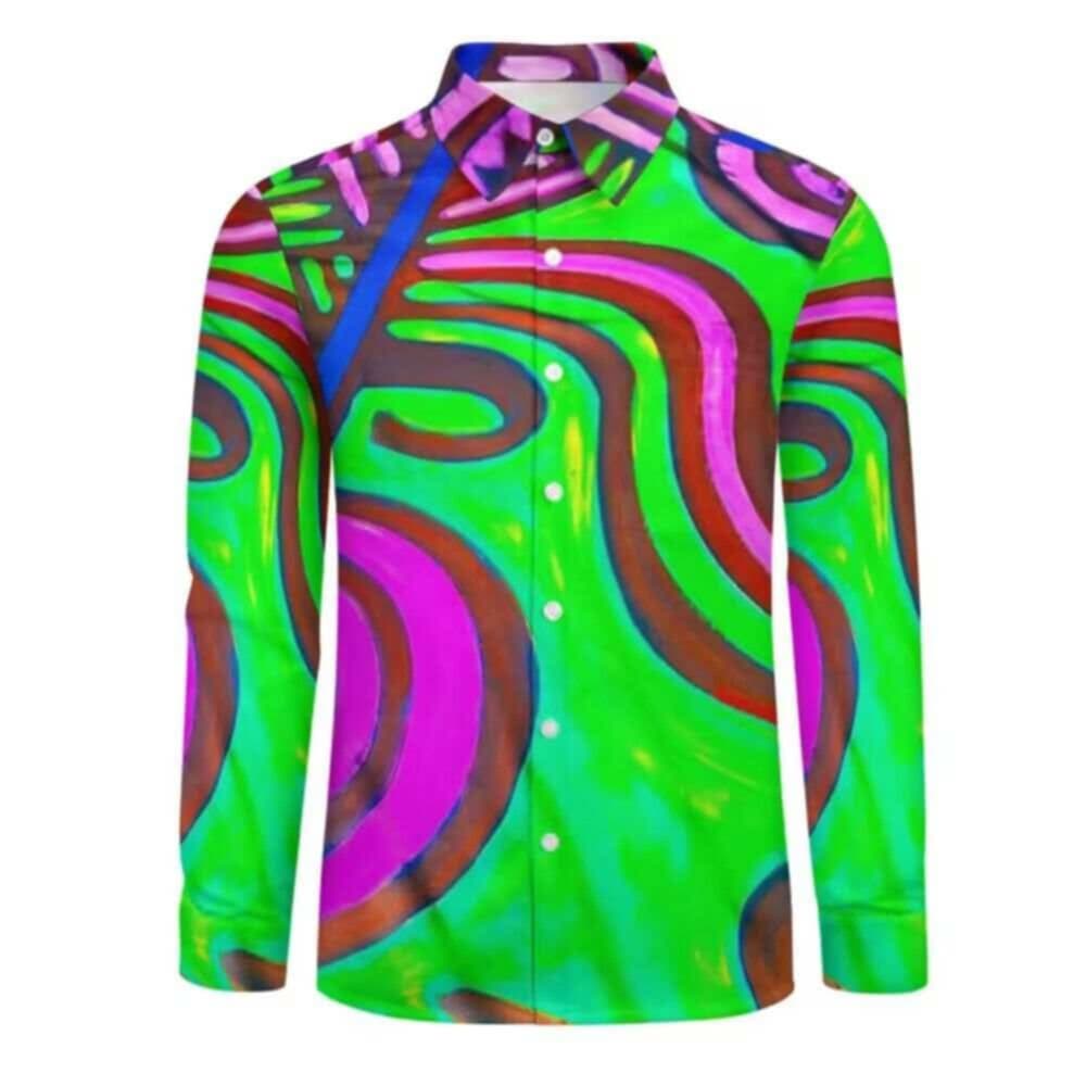 Chemise manches longues art polynésien(3)