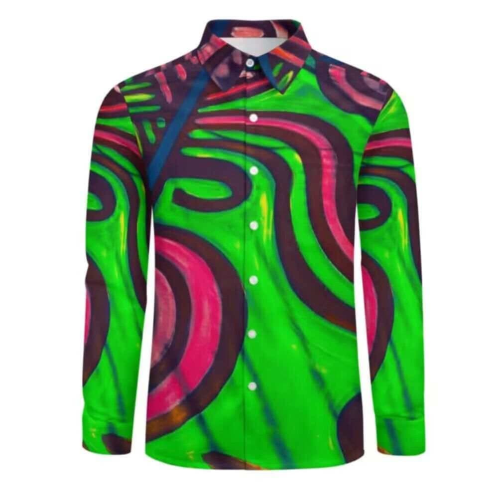 Chemise manches longues art polynésien(3)