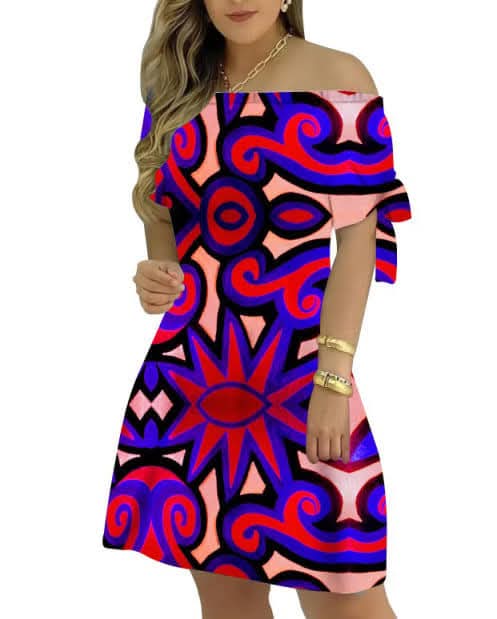 Robe courte tribal