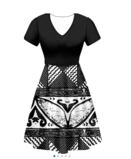 Robe courte motif tapa Uvea