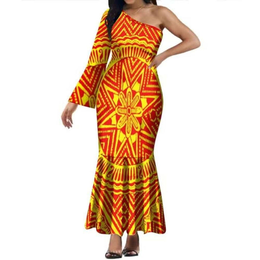 Robe longue 1 manche tapa