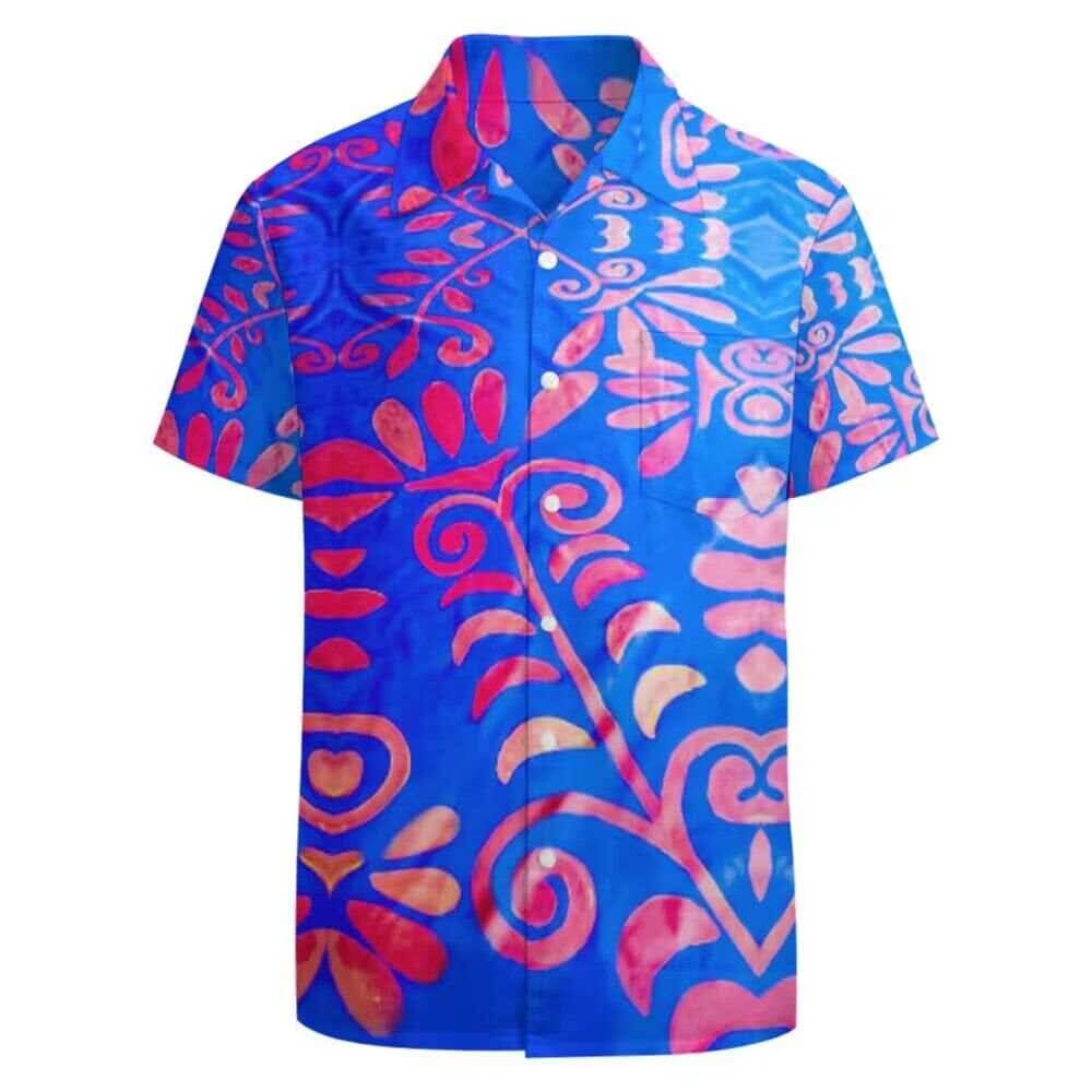 Chemise manches courtes homme art polynésien(5)