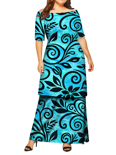 Ensemble femme art polynésien.
